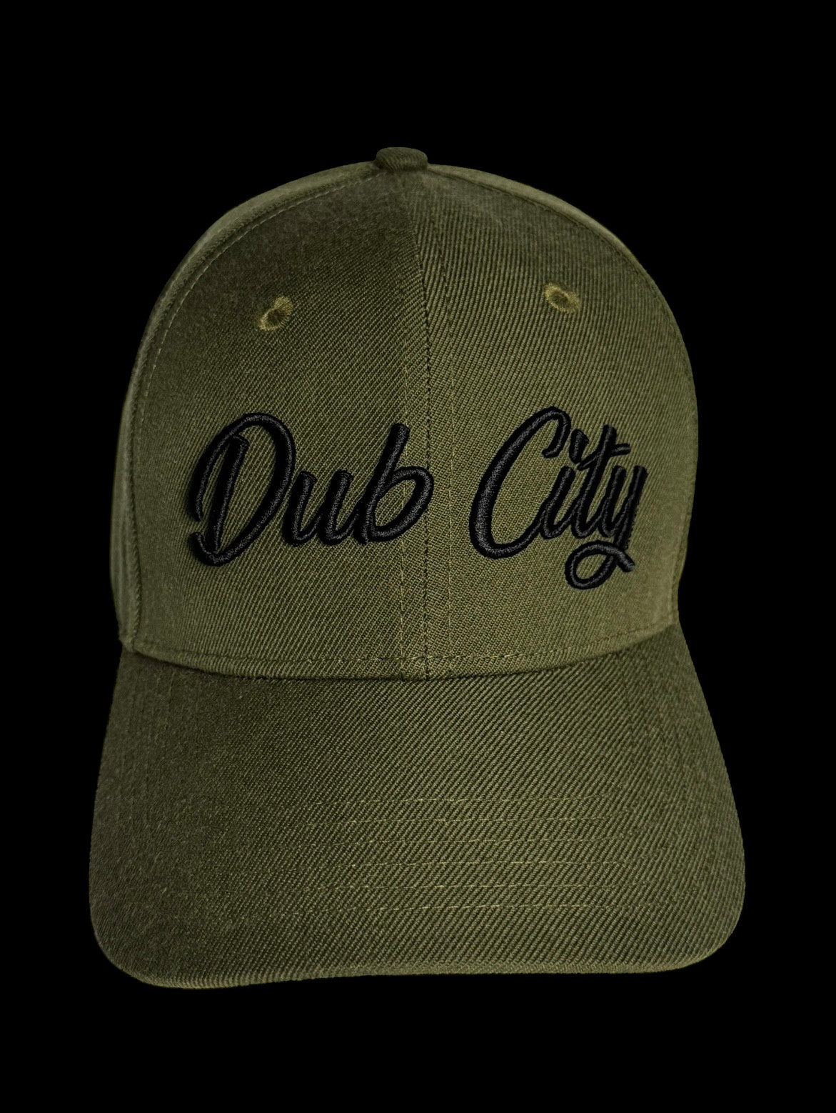 DUB CITY "KHAKI GREEN/BLACK" PREMIUM 6 PANEL SNAPBACK BASEBALL CAP